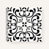 Zwart patroon notitieboek (Voorkant)