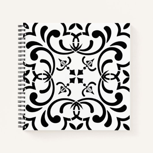 Zwart patroon notitieboek (Voorkant)