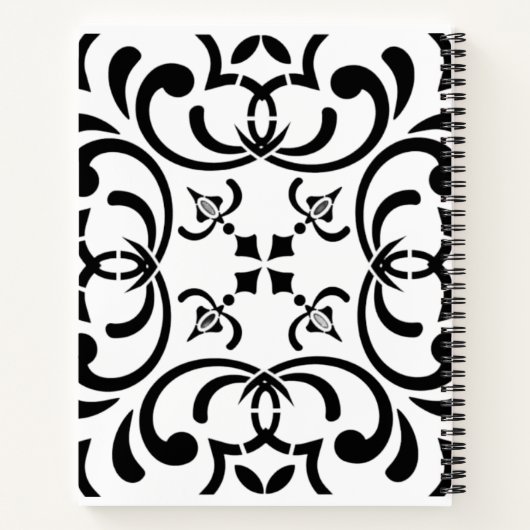 Zwart patroon notitieboek (Achterkant)