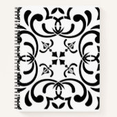 Zwart patroon notitieboek (Voorkant)