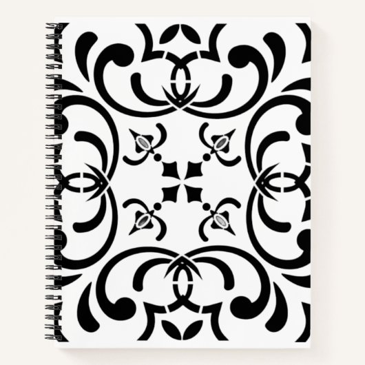 Zwart patroon notitieboek (Voorkant)