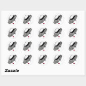 zwart patroon Pet Lady Ronde Sticker (Vel)