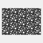 Zwart patroonopvulpapier inpakpapier vel (Voorkant 3)