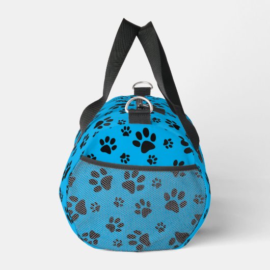 Zwart Paw Prints Design Duffel Bag Plunjezak (Rechts)