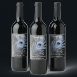 ZWART PEACOCK  WINE ETIKET<br><div class="desc">STUNNEN VAN DE ACCENT ELEGANT METALLIC ACHTERGROND VAN DE WIJN MET PEACOCK VERDER HET NEMEN VAN HET CENTRUM. Eenvoudig maar elegant</div>