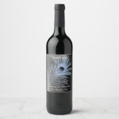 ZWART PEACOCK  WINE ETIKET (Voorkant)