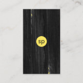 Zwart penseelgele visitekaartje (Voorkant)