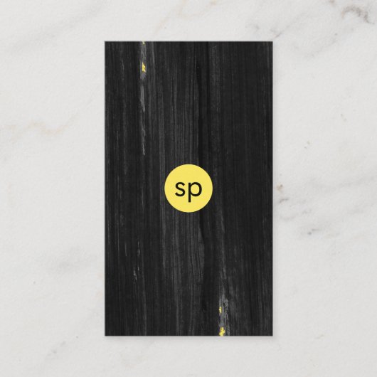 Zwart penseelgele visitekaartje (Voorkant)