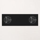 Zwart pentagram voor heilige geometriestijl yogamat (Achterkant (horizontaal))