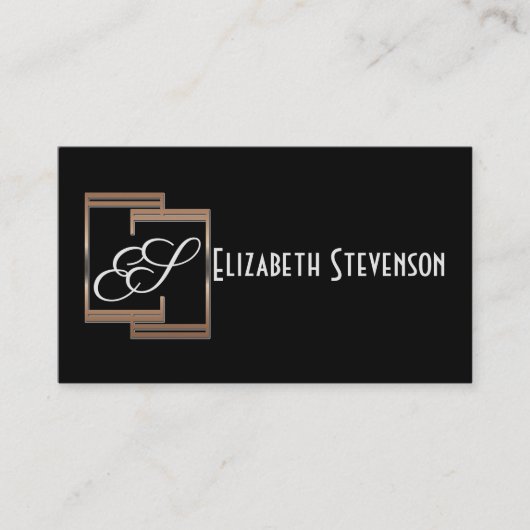 Zwart, persoonlijk, kaart, logo, minimalistisch, b visitekaartje (Voorkant)