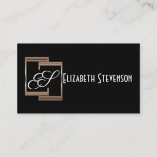 Zwart, persoonlijk, kaart, minimalistic logo, visitekaartje