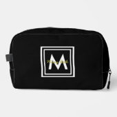 Zwart Persoonlijk Monogram Toilettasje (Voorkant)