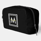 Zwart Persoonlijk Monogram Toilettasje (Rechterhoek)