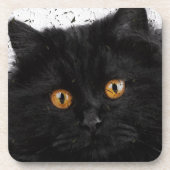 Zwart Perzisch Gezicht Bier Onderzetter (Voorkant)