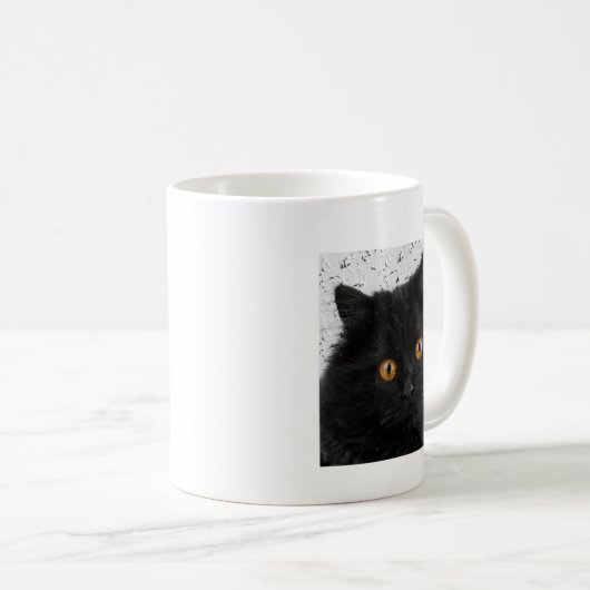 Zwart Perzisch Gezicht Koffiemok (Voorkant rechts)