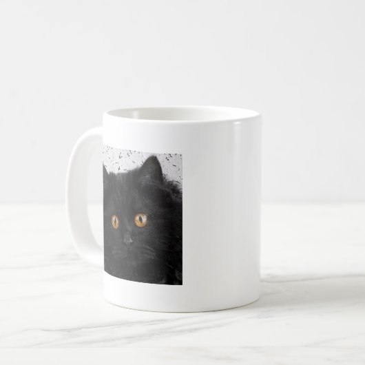 Zwart Perzisch Gezicht Koffiemok (Voorkant links)