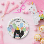 Zwart Perzisch Kat Verjaardagsfeestje Papier Borde Papieren Bordje (Feest)