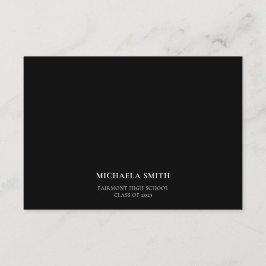 Zwart Pet advies en wensen voor Afstuderen Informatiekaartje (Achterkant)