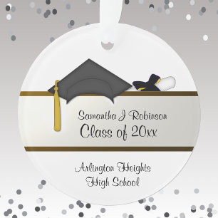 Zwart Pet Afstuderen Acrylversiering Ornament