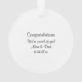 Zwart Pet Afstuderen Acrylversiering Ornament (achterkant)