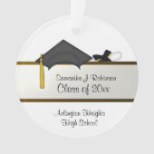 Zwart Pet Afstuderen Acrylversiering Ornament (voorkant)