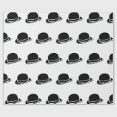 Zwart pet eenvoudig minimalistisch cadeaupapier (Vlak)