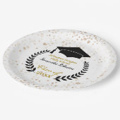 Zwart Pet en Laurel Graduation Party Bord (Gekanteld)