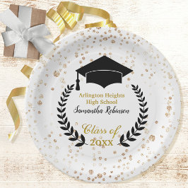 Zwart Pet en Laurel Graduation Party Bord