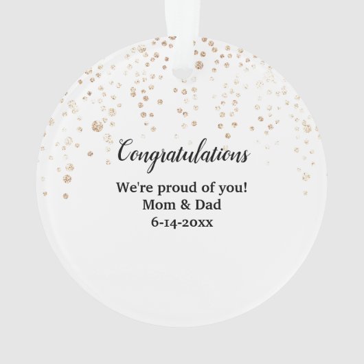 Zwart Pet en Ornament van Laurel Afstuderen (achterkant)