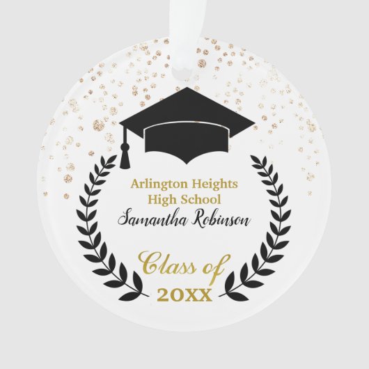 Zwart Pet en Ornament van Laurel Afstuderen (voorkant)