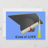 Zwart Pet High School Afstuderen Kaart (Voorkant)