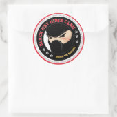 Zwart Pet Ninja Sticker (Tas)