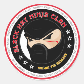 Zwart Pet Ninja Sticker