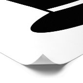 Zwart pet poster (Hoek)