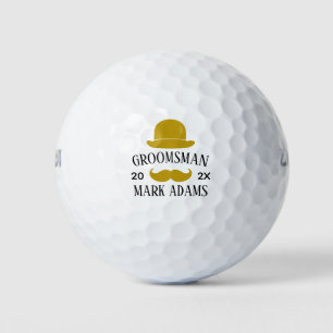 Zwart Pet snor Gentleman  Groomsmen Golfballen