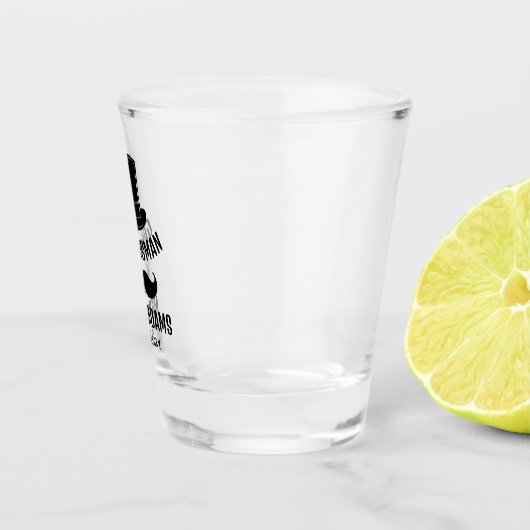 Zwart Pet snor Gentleman Groomsmen Shot Glas (Rechts)