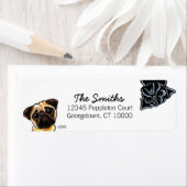 Zwart peuk, ondersteboven, aangepaste kleur etiket (Insitu)