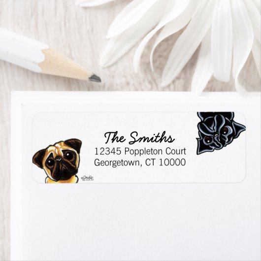 Zwart peuk, ondersteboven, aangepaste kleur etiket (Insitu)