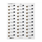 Zwart peuk, ondersteboven, aangepaste kleur etiket (Full Sheet)