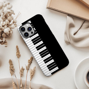 Zwart pianotoetsenbord iPhone 15 pro max hoesje