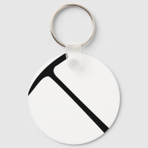zwart pickax-pictogram sleutelhanger