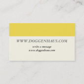 Zwart Piebald Grote Denen Visitekaartje (Achterkant)