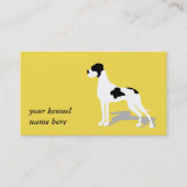 Zwart Piebald Grote Denen Visitekaartje (Voorkant)