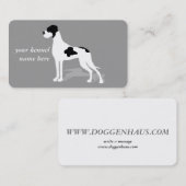 Zwart Piebald Grote Denen Visitekaartje (Voorkant / Achterkant)