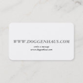 Zwart Piebald Grote Denen Visitekaartje (Achterkant)