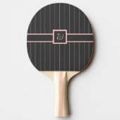 Zwart Ping Pong Batje met Roze Strepen (Achterkant)