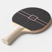 Zwart Ping Pong Batje met Roze Strepen (Voorkant Gekanteld)