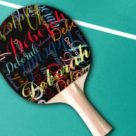 Zwart Ping Pong Paddles met naam Tafeltennisbatje