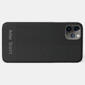 Zwart Pingat Carbon Fiber Graphite Polymer Case-Mate iPhone Case (Achterkant (horizontaal))