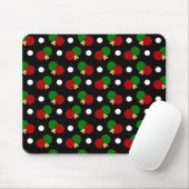 Zwart pingpongpatroon muismat (Met muis)
